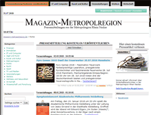 Tablet Screenshot of magazin-metropolregion.de